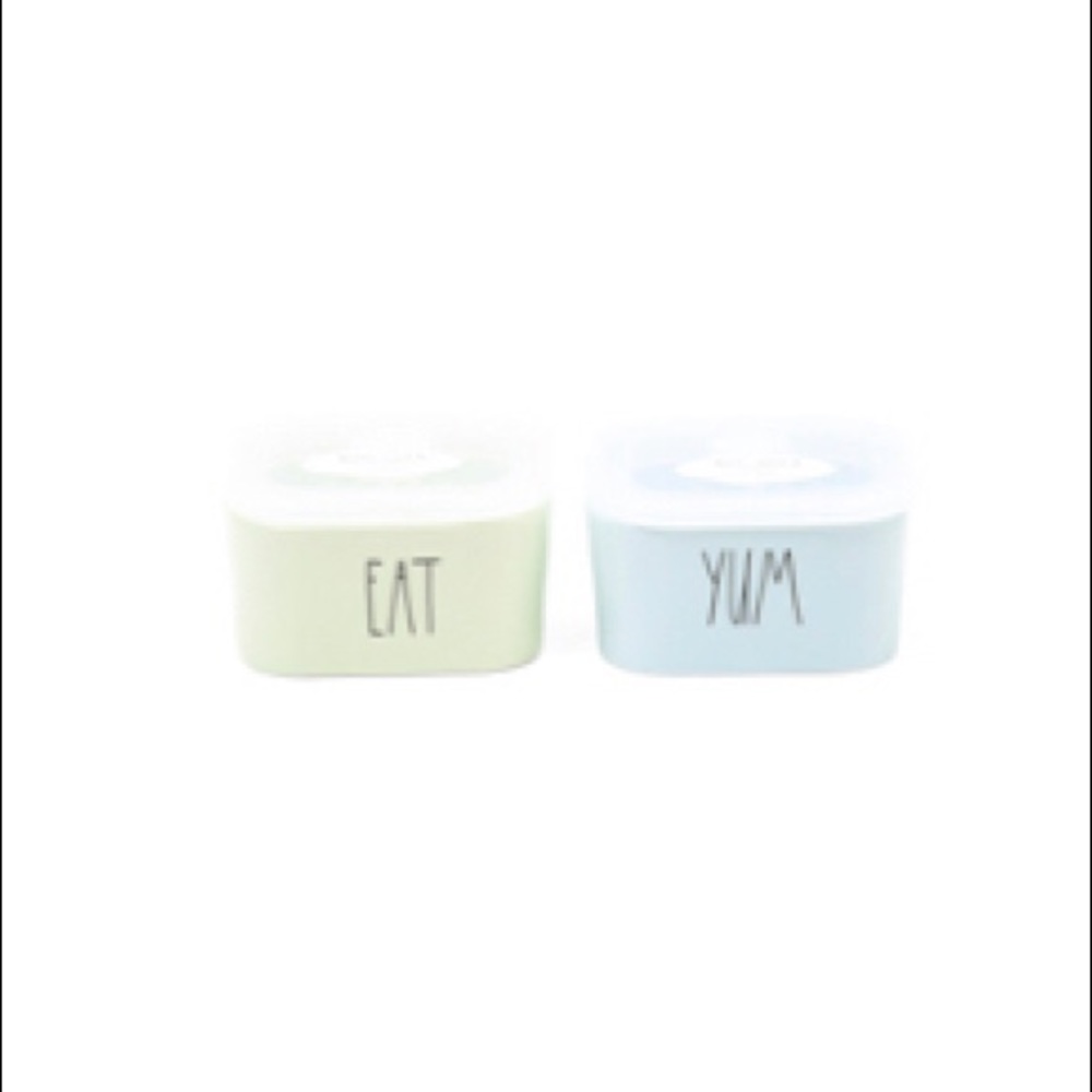 Eat and yum food containers RAE DUNN